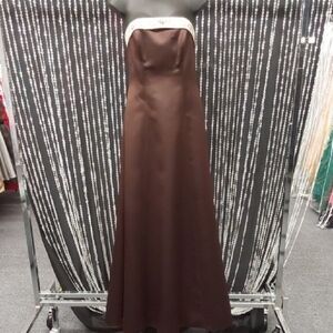 Two Tone Chocolate Strapless Gown